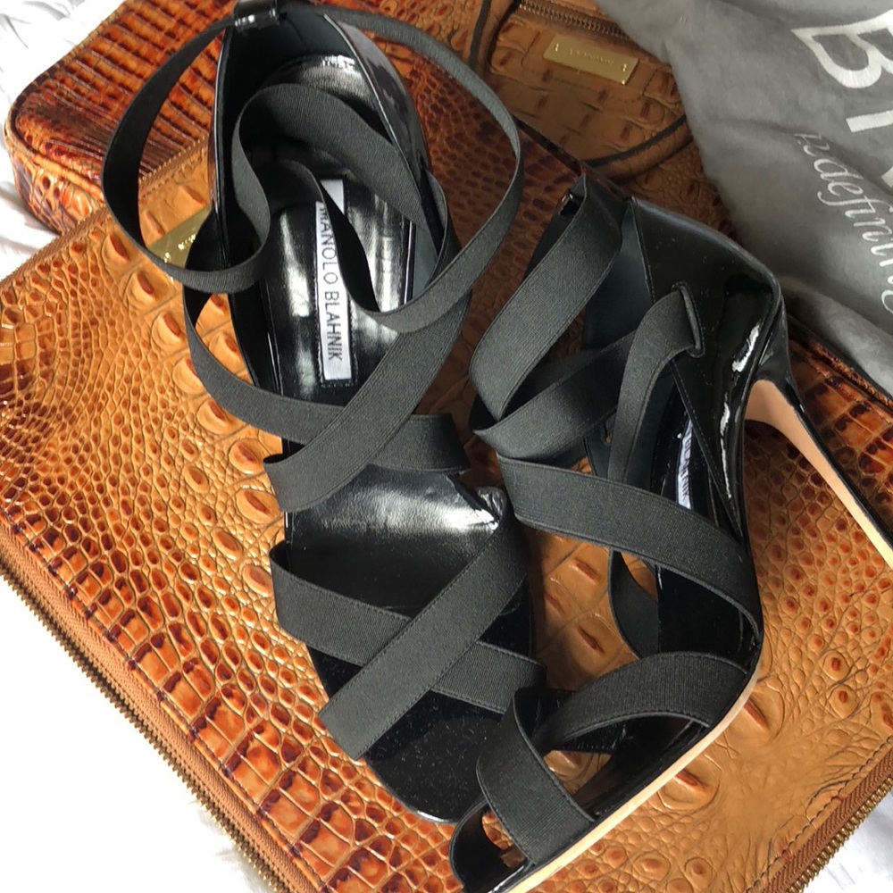 Black straps Manolo Blahnik